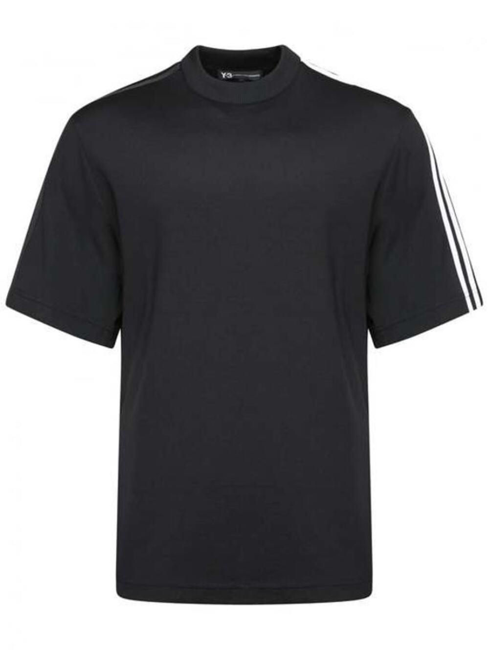 Adidas x Yohji Yamamoto Three Stripe Short Sleeve Sweatshirt in Black // XS